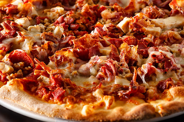 Delicious pizza served in Marblehead, MA at Mino's Roast Beef